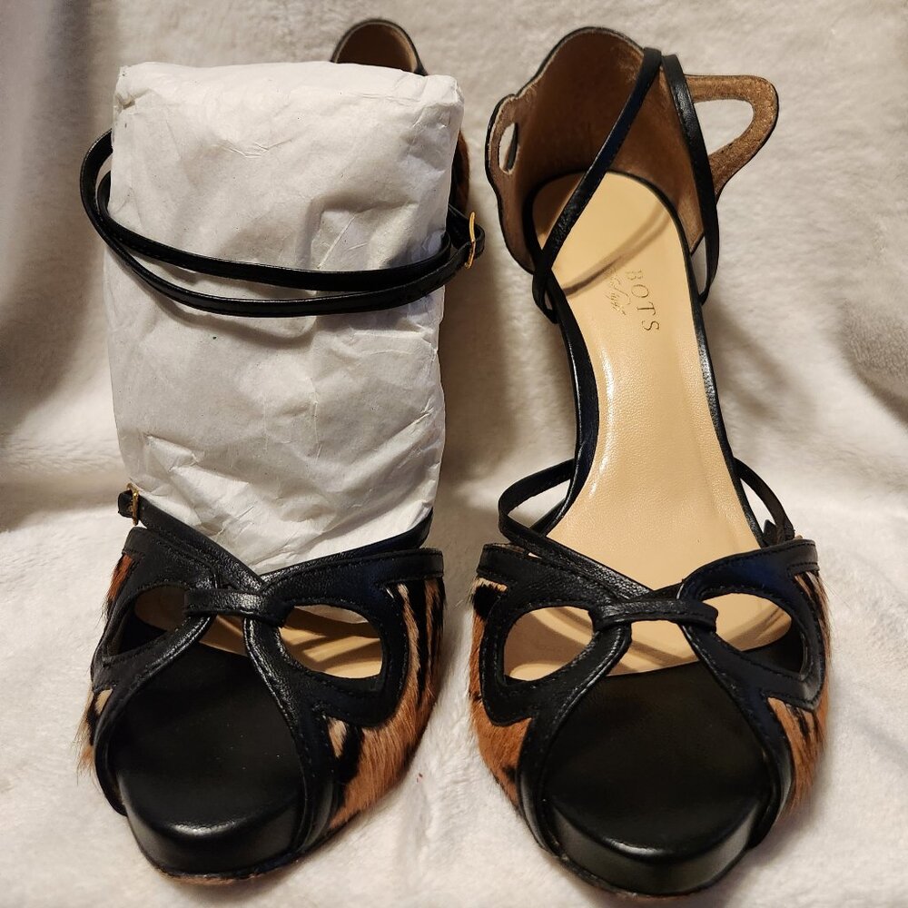 Talbots Tiger Print Strappy Heels